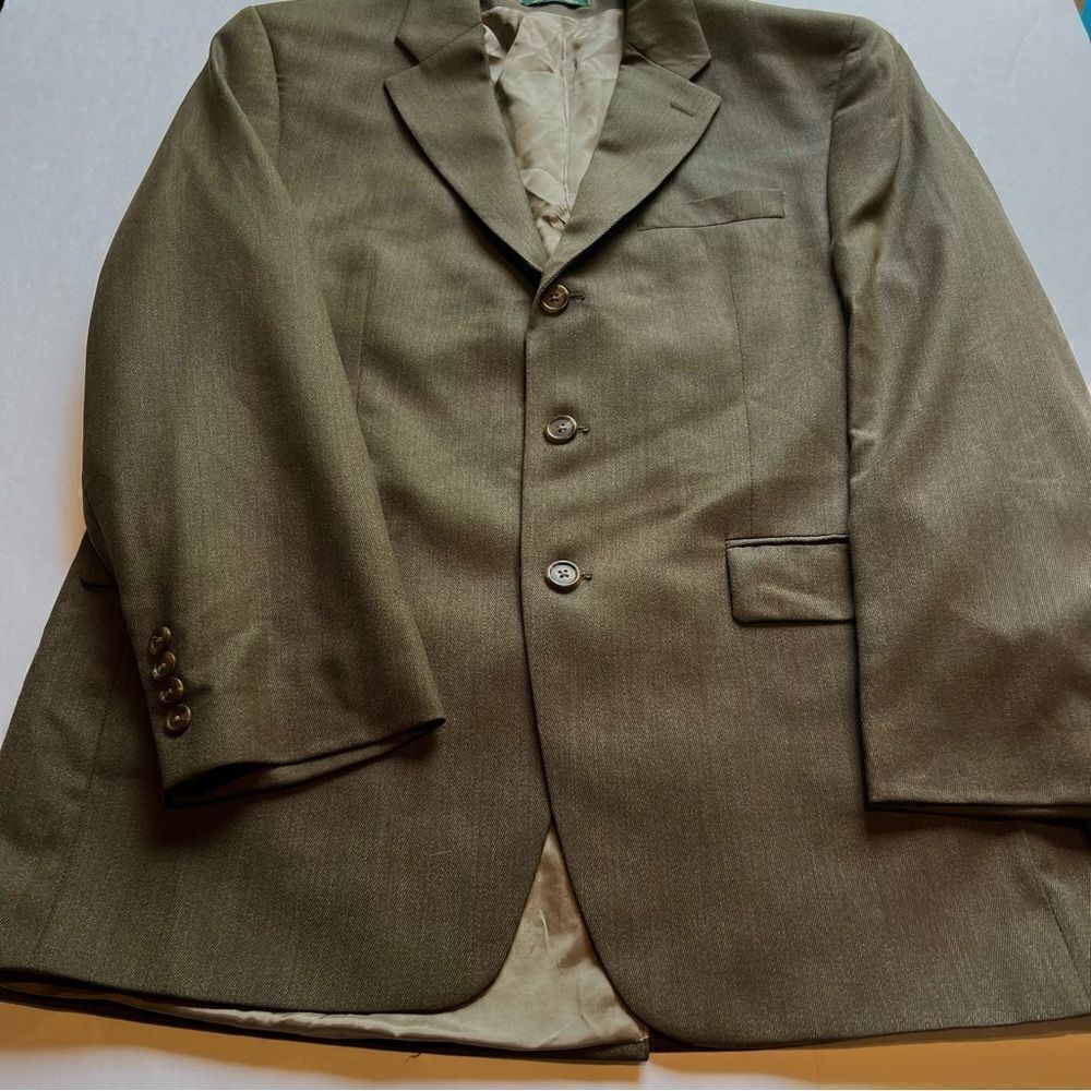Chaps Ralph Lauren Men's Wool Sport Coat Olive Green Size 41R - Picture 4 of 9